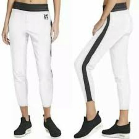 Dkny Pants - DKNY Sport Womens Joggers XL WHite Black 708